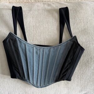 Mugler Black and Denim Corset